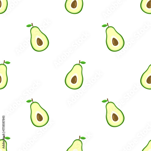 Avocado pattern geometric seamless. fresh avocados pattern.