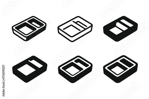 Closet Organizer Logos. Maximizing space with closet organizers. Set Logo of Maximizing space with closet organizers: Accessory tray insert. harmonious logo