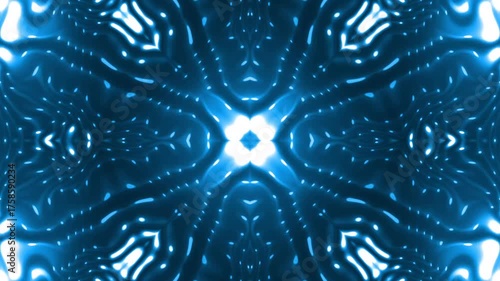 Abstract looping 4k video. Kaleidoscope wavy psychedelic background