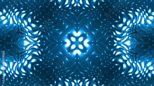 Abstract looping 4k video. Kaleidoscope wavy psychedelic background