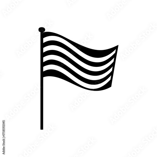 Illustration of a black cabinet on transparent background silhouette