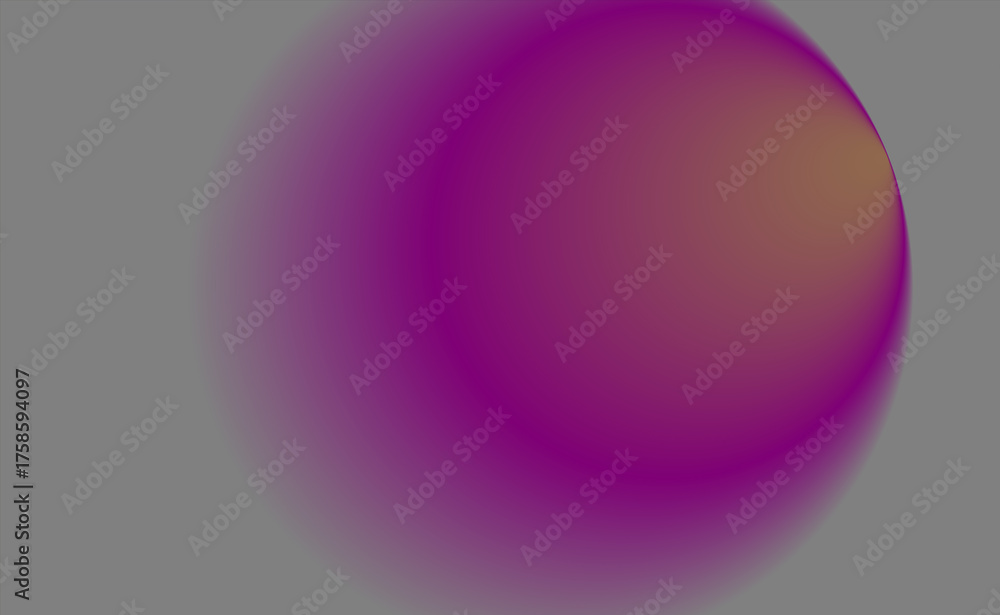 Obraz premium Abstract magenta and orange orb shape color blend isolated on white background