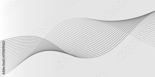Abstract vector background with black wavy lines. EPS10