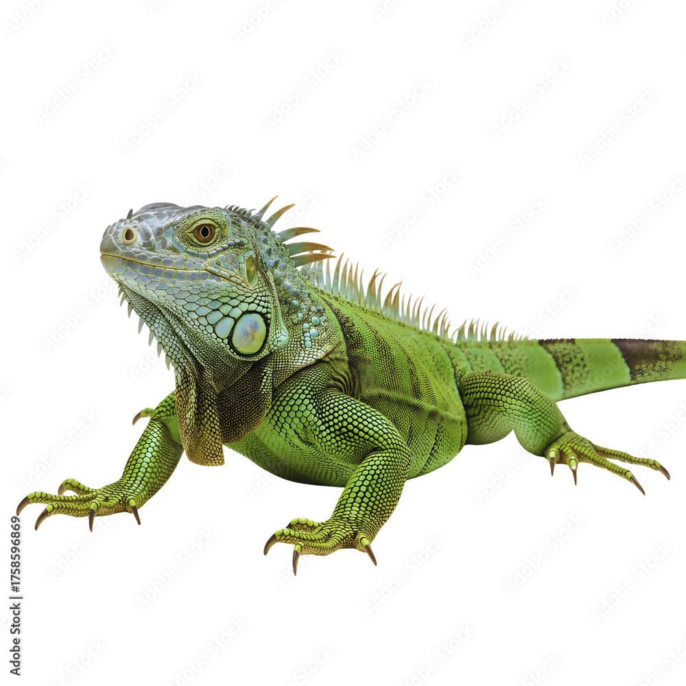 Fototapeta premium iguana on white background