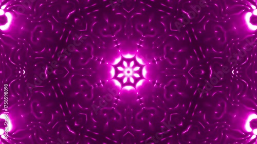 Abstract looping 4k video. Kaleidoscope wavy psychedelic background