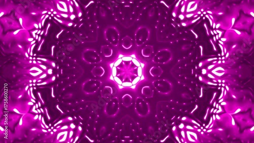 Abstract looping 4k video. Kaleidoscope wavy psychedelic background