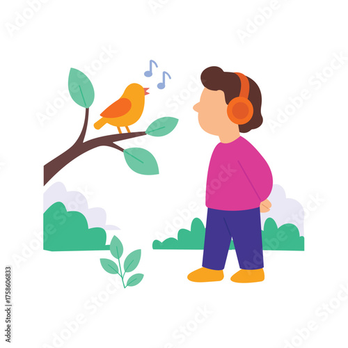 Bird Sounds, Listening to chirping birds in forest