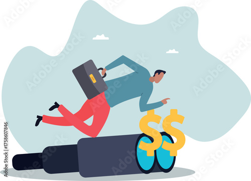 Looking for investment opportunity, money visionary, searching for yield, dividend or profit in stock market.about a man and his life.