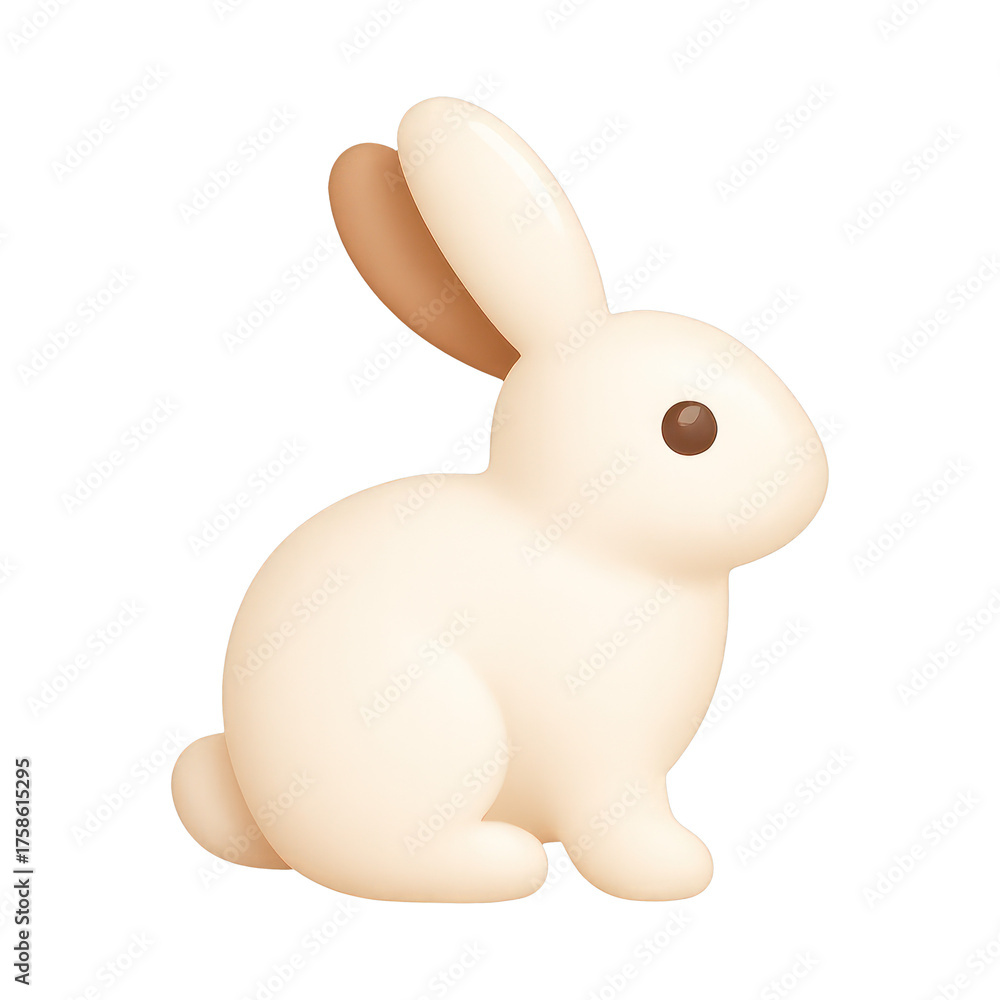Obraz premium PNG Cute 3D rabbit illustration