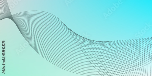 Abstract wave wireframe element background. Stylized line art wavy pattern. eps 10