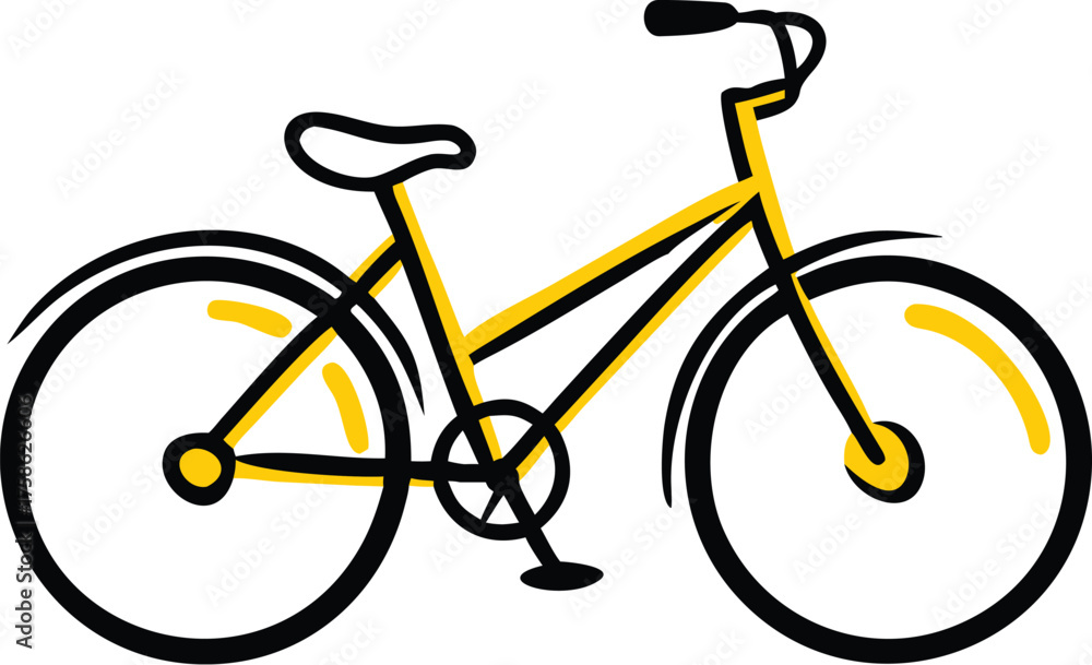 Fototapeta premium bicycle silhouette vector illustration on white ba.eps