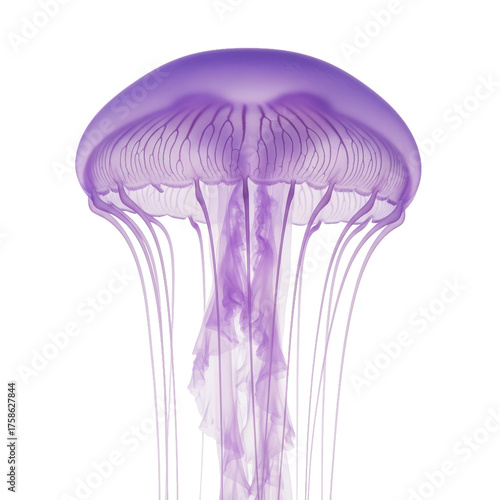 Beautiful Purple Jellyfish Underwater Ocean Life.