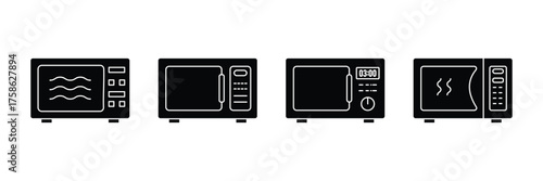 Vector art of microwave oven line icon kitchen appliance vector illustration of a microwave icon  . eps 10