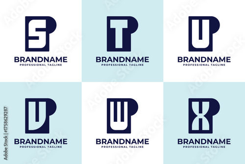 Letters PS PT PU PV PW PX Monogram Logo, suitable for any brand with SP TP UP VP WP XP initials