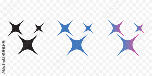 Generative Ai logo. Artificial intelligence icon symbol. Vector illustration. AI icon set. colorful artificial intelligence logo with star symbol for app, website, ui, ux. transparent png and vector. 