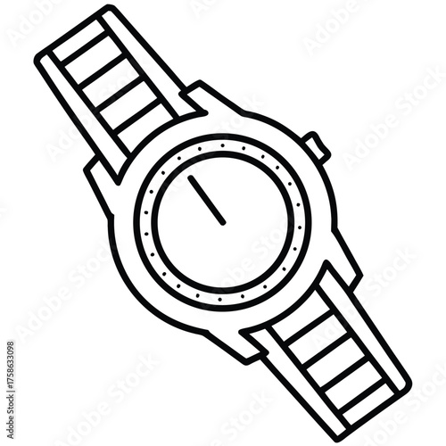wristwatch vector illustration on white background (1).eps