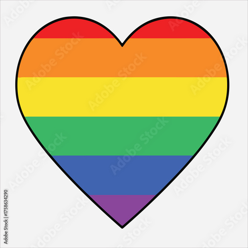 Rainbow Heart Symbolizing LGBTQ Pride Love and Acceptance. Free Download Rainbow Heart Symbolizing LGBTQ Pride Love and Acceptance. - GFXLoad