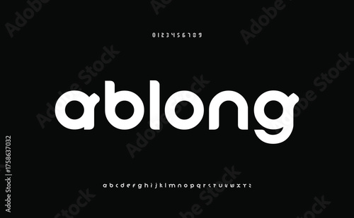 Abstract technology science alphabet lowercase font. digital space typography vector illustration design