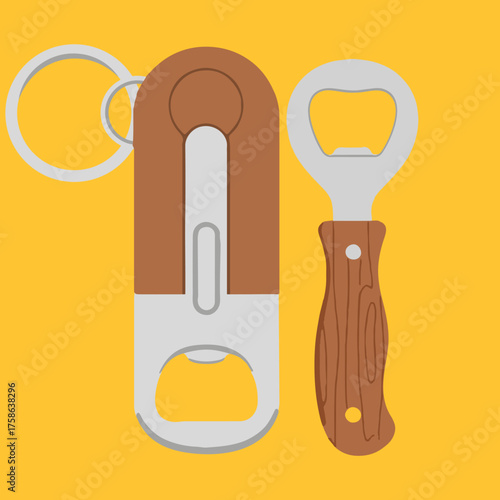 set illustration vector graphic of keychain bottle