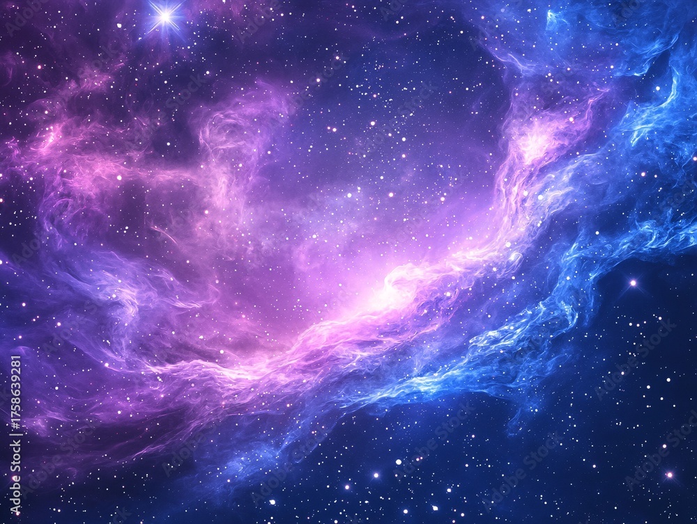 Fototapeta premium Dreamy Nebula Starry Sky Background Material