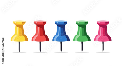 Collection of Colorful Push Pins Vibrant Office and Craft Essentials for Organizing and Decorating
