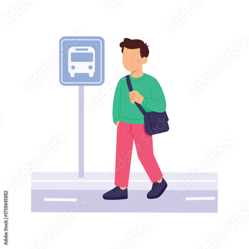 Public Transport, People using public bus to reduce emissions