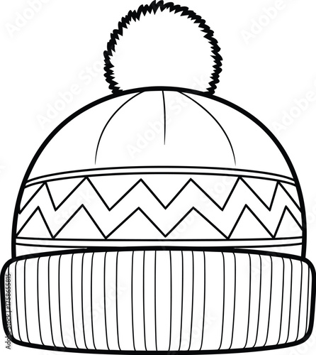 Winter hat beanie knit cap pompom warm clothing fashion accessory headwear cold