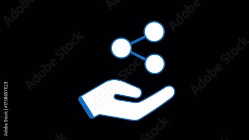 Social Media Share Icon – Animation Alpha Loop