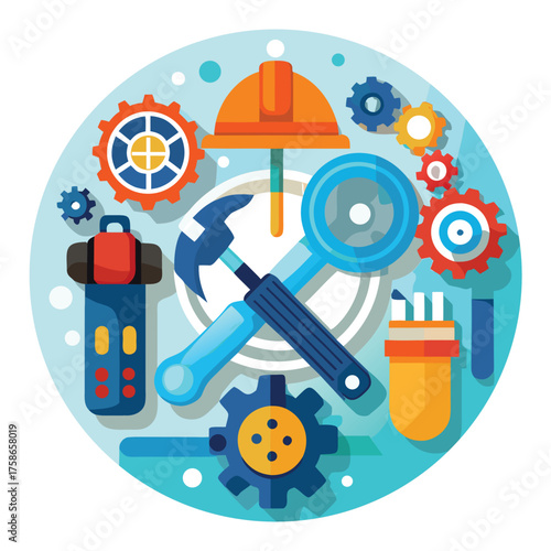 repair and service maintenance icons   wrench  gea.eps