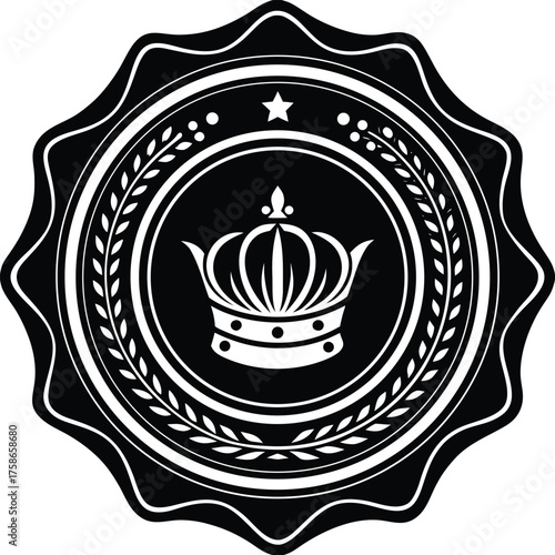 royal seal or wax stamp logo vector.eps