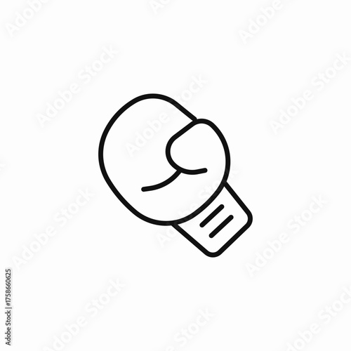 boxing glove fighting icon sign vector