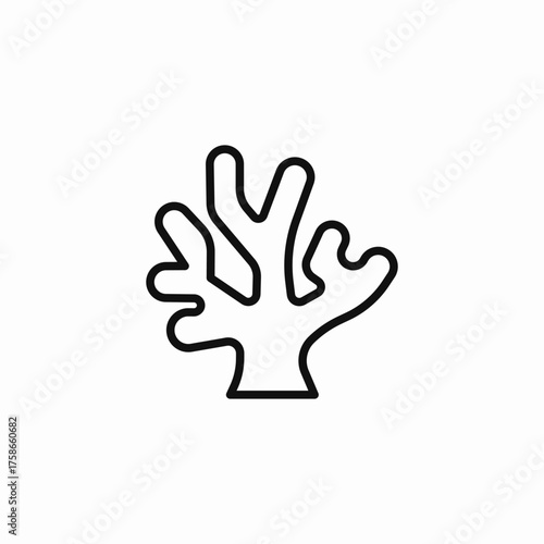 branching sea coral icon sign vector
