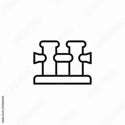 dock mooring bollards icon sign vector