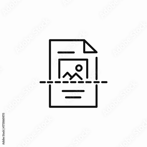 document scan image icon sign vector