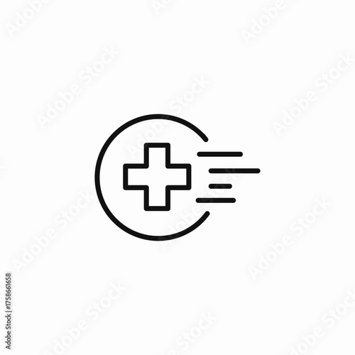 fast medical help icon sign vector