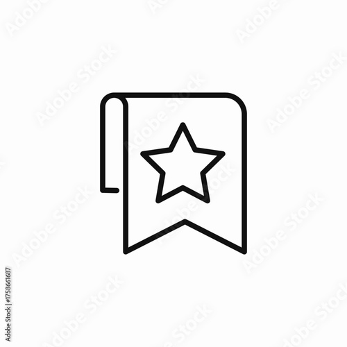 favorite star bookmark icon sign vector