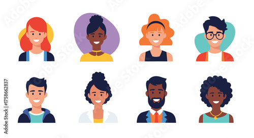 A diverse group of people are shown in a collection of vibrant pixelated portraits.