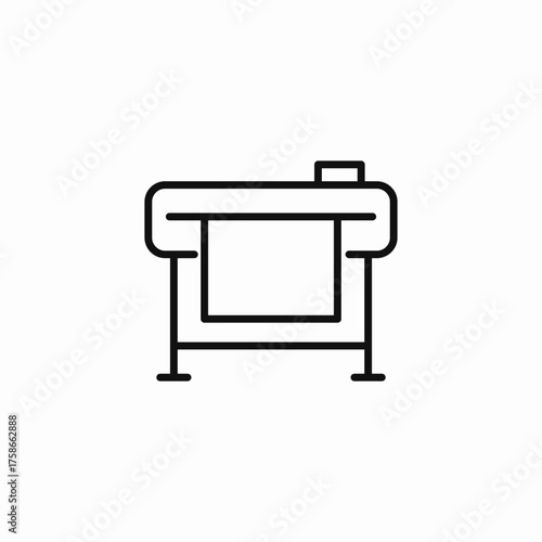large plotter printer icon sign vector