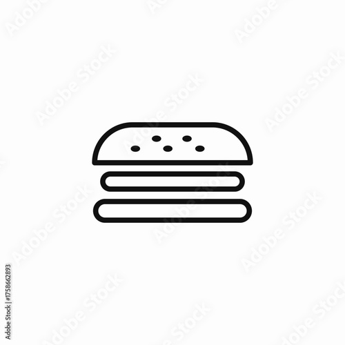 layered fast burger icon sign vector