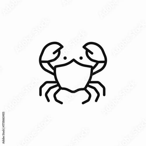 ocean pinching crab icon sign vector
