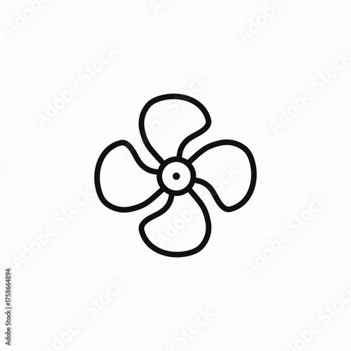 spinning propeller blades icon sign vector
