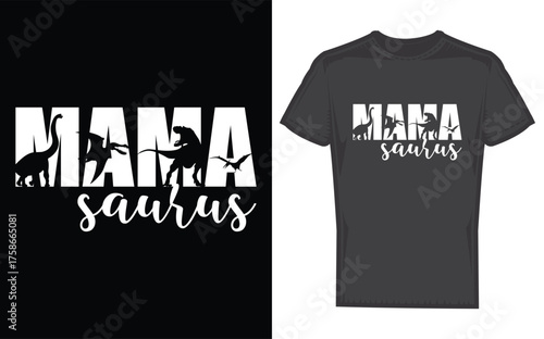 Funny mamasaurus t rex dinosaur silhouette for mother s day celebration perfect for gifts and apparel