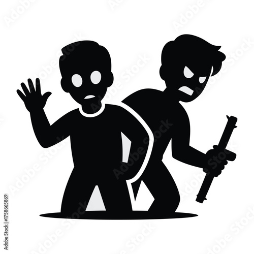 Hidden Enemy / Stalker Vector Illustration