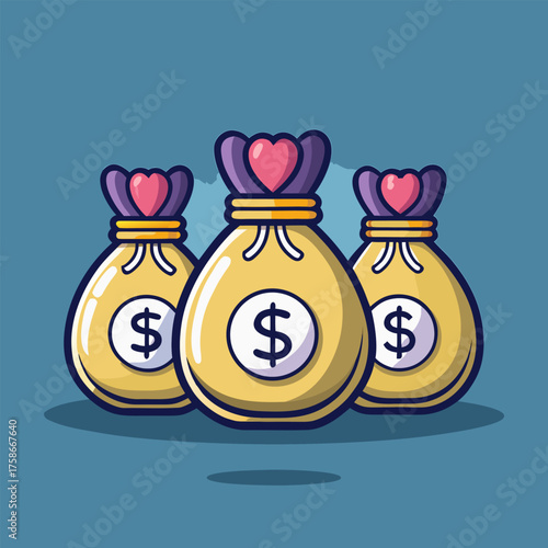 money bag with money