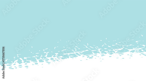 A serene scene unfolds with a gradient from pale blue to a textured white, resembling a tranquil sky meeting snow-covered ground, creating a minimalist and calming visual effect