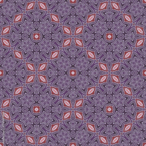 vector seamless pattern with flowers