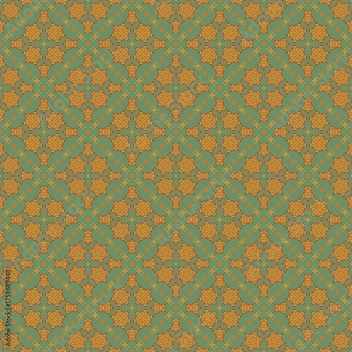 seamless retro pattern with flowers