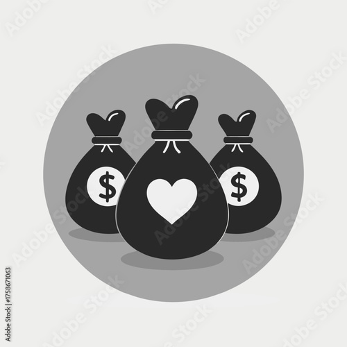 money bag with money