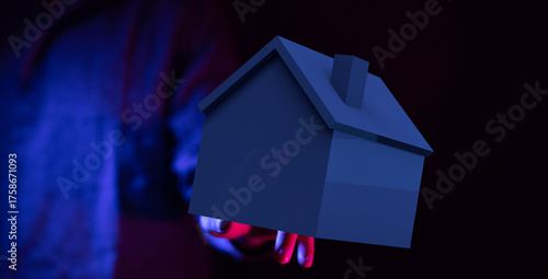 Close-up shot of a hand off...