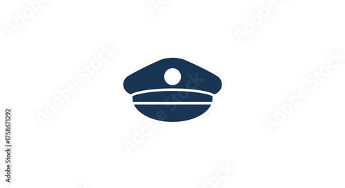 Minimalist police icon emblem symbolizing law enforcement